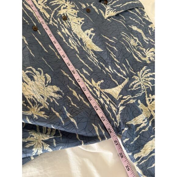 VTG NEW Go Barefoot Hawaiian Button Shirt XL Made USA Sea Kayak OCEAN Tropical - Picture 6 of 8